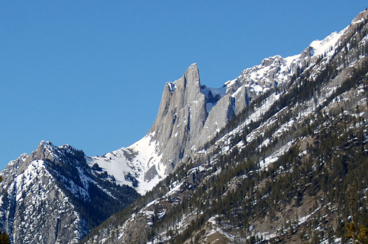 25A The Finger Close Up Afternoon From Trans Canada Highway Driving Between Banff And Lake Louise in Winter